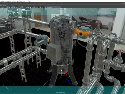 Modular Pipes Low-poly 3D model
