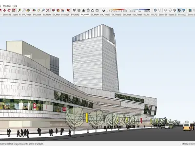 Sketchup Commercial Complex 116 3D model