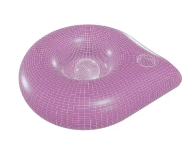 Modern Round Hand Basin - Minimalist Bathroom Vessel 3D model