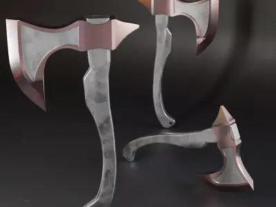 Mk Axe Lowpoly 001 Free 3D model
