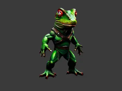 Iguana Man Low-poly 3D model buy