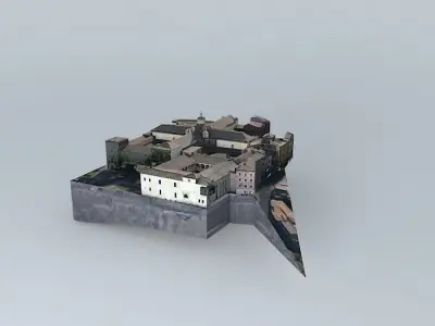 Santa Cruz Museum and Convento de Santa Fe Free 3D model