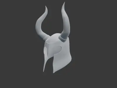 Helmet horned Low-poly 3D model