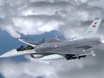 F16C Turkey Low-poly 3D model