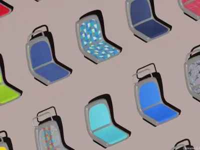 Metropolitan American Seating with QSTRAINT Security Systems 3D model