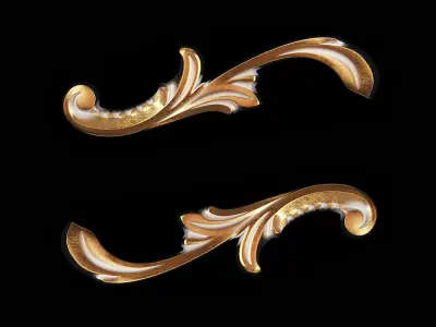 Classic carved 074 3D model