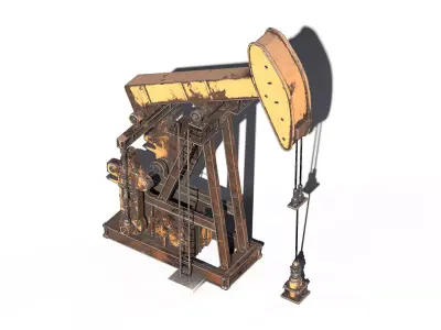 Oil Derrick 01 PBR Low-poly 3D model