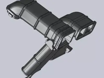 Yamaha 500 XT - Full Air Intake - 3 Parts 3D model
