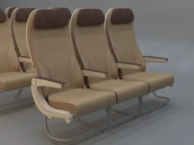 airplane passenger seat 3D model