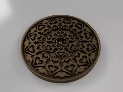 Bronz madalyon Low-poly 3D model