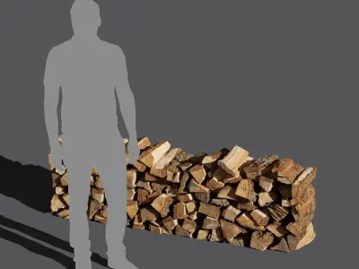  Horizontal Firewood Stack Models Collection 