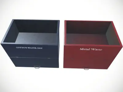 Trash boxes Low-poly 3D model