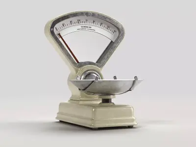 Vintage Grocery Store Scale 3D model