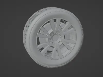 Scorpio N alloy wheel Low-poly 3D model