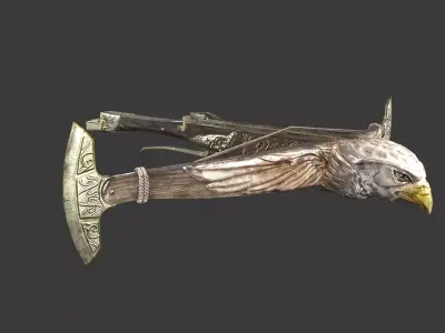 Crossbow 01 Low-poly 3D model
