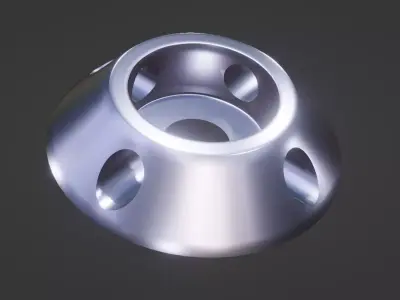 Tapered Circular Groove  Low-poly 3D model