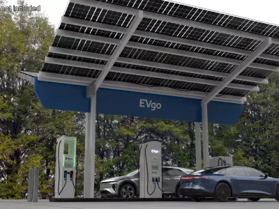 Lucid Electric Cars on EVgo Fast Charging Station 3D model