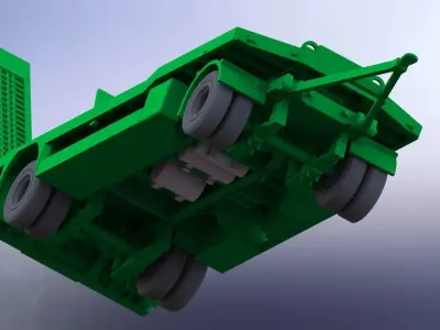 2 Axle Romork Trailer STL Free 3D print model