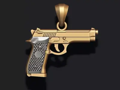 Gun pendant 3D print model