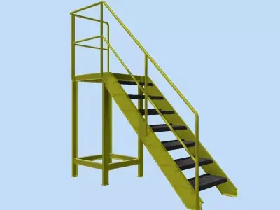 Stairs stair ladders for industrial use 3D model