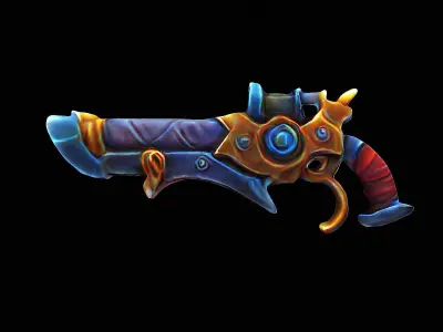 stylized gun 3D model