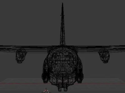 aeroplane military aircraft Low-poly 3D model