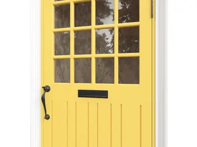 Entrance classic door 132 3D model
