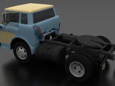 C-Series C-800 Semi Truck 1957 Low-poly 3D model
