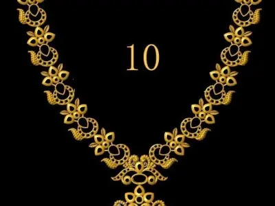 40 gm indian neckless porche and noksi  3D model