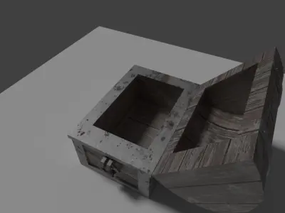 Rusty treasure chest Free 3D model