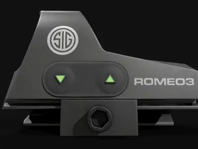 Sig Sauer Romeo3 Miniture Reflex Sight Low-poly 3D model