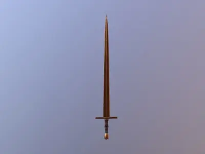Custom Long Sword Free low-poly 3D model
