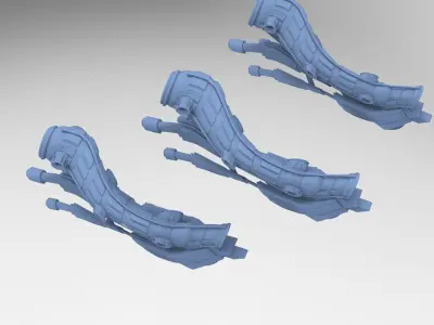 Nordor pipe sci fi wire 3D model