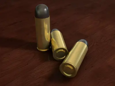 Bullet Revolver ammo 1875 wild west Low-poly 3D model