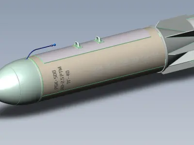 Cluster aviation bomb RBK 500  AO 2 5 RTM Moulage 3D printable  3D model