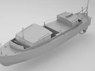 Lifeboat - Type 7 - World War 2 Warship 3D model