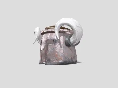Horned Helmet Low-poly 3D model