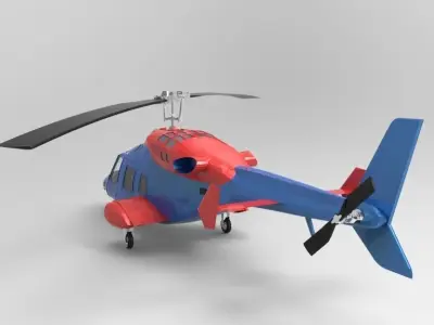 Helicopter bell ranger Free 3D model