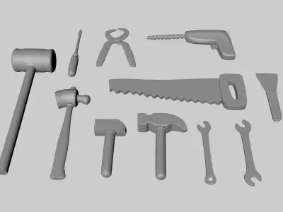 Stylized Tools 3D model