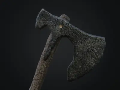 Viking Ax Free low-poly 3D model
