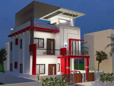 Bungalow Exterior Free 3D model