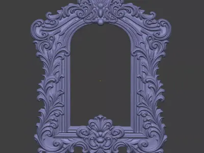 Baroque Picture Frame 3D print model