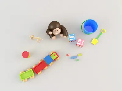 Toys Pack 2 Low-poly 3D model