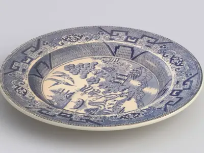 Antique and vintage plate v1 3D model