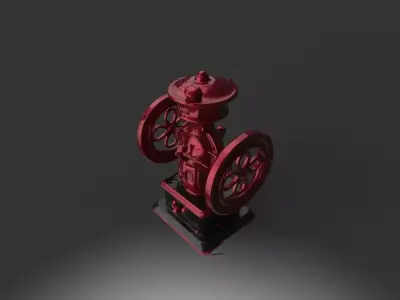 Vintage Dual-Wheel Grinder Machine 3D Model 3D print model