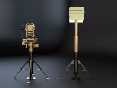 Anti Drone System Sand Camo Low-poly 3D model