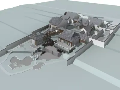Chinese Style Architecture 3D model 18