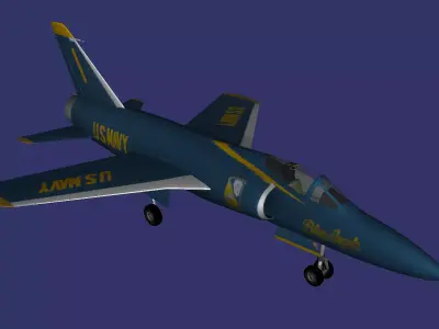 Grumman F11 Tiger Free low-poly 3D model