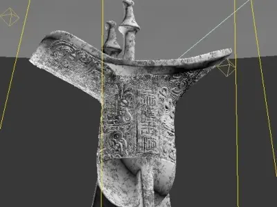 china Bronze ware Wine cup 3D model