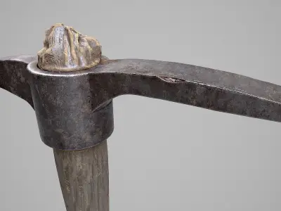 Pickaxe Low-poly 3D model buy